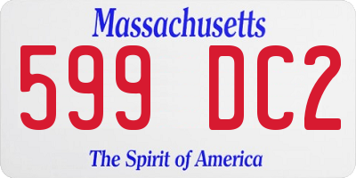 MA license plate 599DC2
