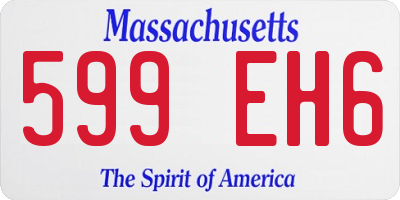 MA license plate 599EH6