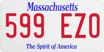 MA license plate 599EZ0