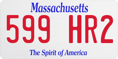 MA license plate 599HR2