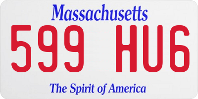 MA license plate 599HU6