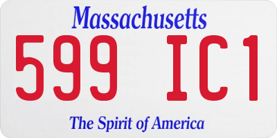 MA license plate 599IC1