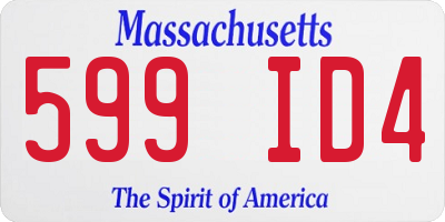 MA license plate 599ID4
