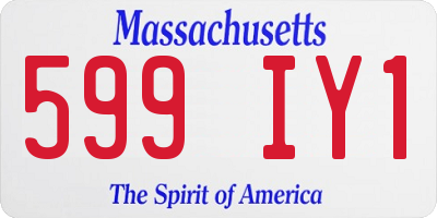 MA license plate 599IY1