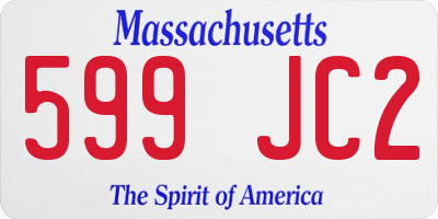 MA license plate 599JC2