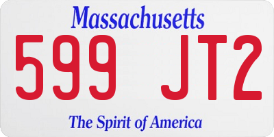 MA license plate 599JT2