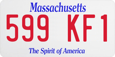 MA license plate 599KF1