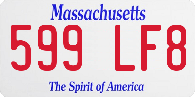 MA license plate 599LF8