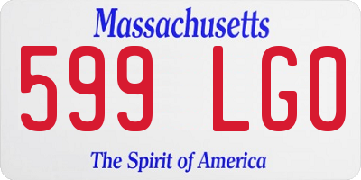 MA license plate 599LG0