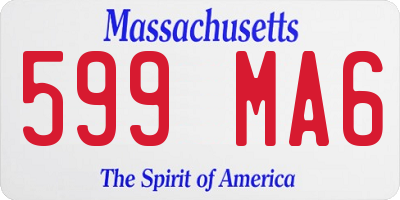 MA license plate 599MA6