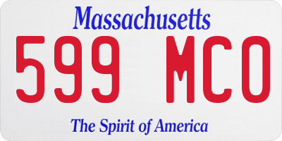 MA license plate 599MC0