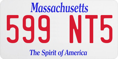 MA license plate 599NT5