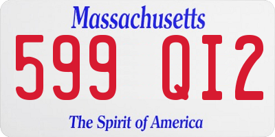 MA license plate 599QI2