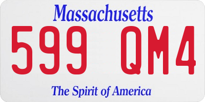MA license plate 599QM4
