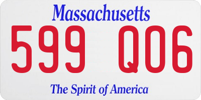 MA license plate 599QO6
