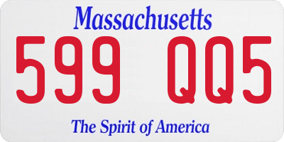 MA license plate 599QQ5