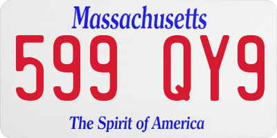 MA license plate 599QY9