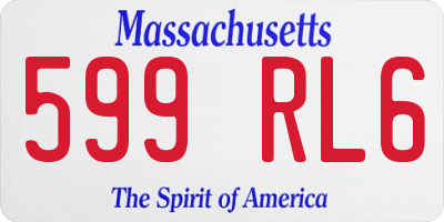 MA license plate 599RL6