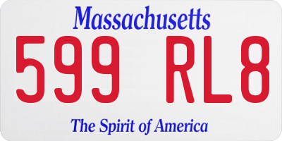 MA license plate 599RL8