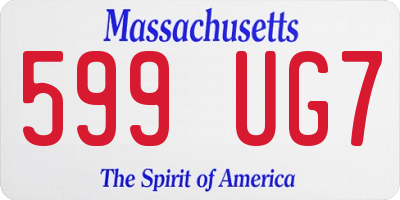 MA license plate 599UG7