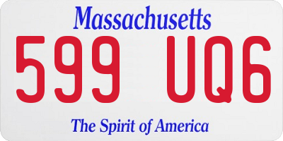 MA license plate 599UQ6
