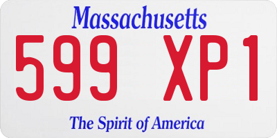 MA license plate 599XP1