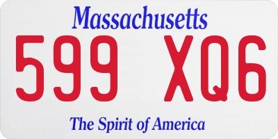 MA license plate 599XQ6