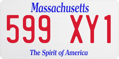 MA license plate 599XY1