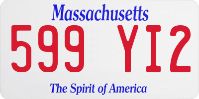 MA license plate 599YI2