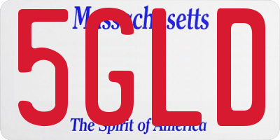 MA license plate 5GLD