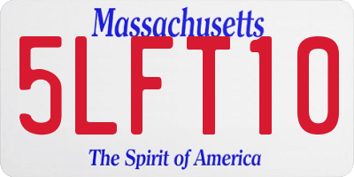 MA license plate 5LFT10