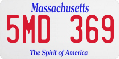 MA license plate 5MD369