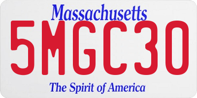 MA license plate 5MGC30