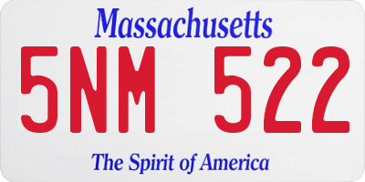 MA license plate 5NM522