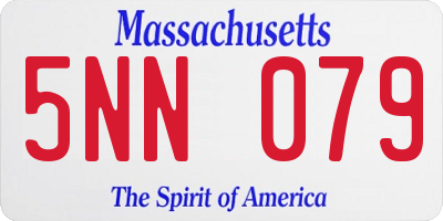 MA license plate 5NN079