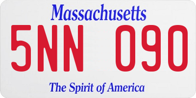 MA license plate 5NN090
