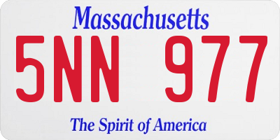 MA license plate 5NN977