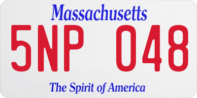 MA license plate 5NP048