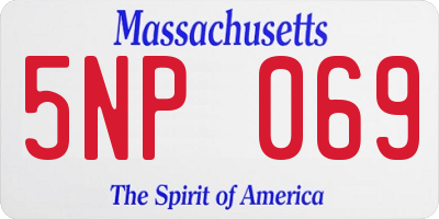 MA license plate 5NP069