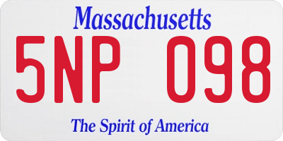 MA license plate 5NP098