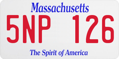 MA license plate 5NP126