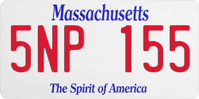MA license plate 5NP155