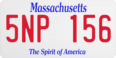 MA license plate 5NP156