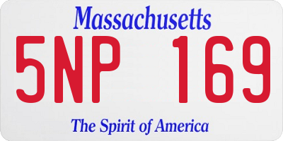 MA license plate 5NP169