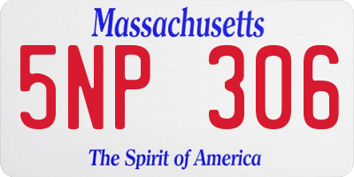MA license plate 5NP306