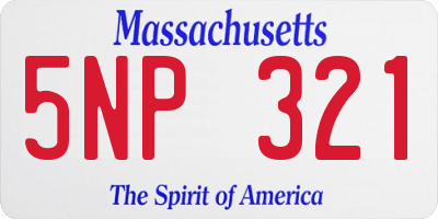MA license plate 5NP321