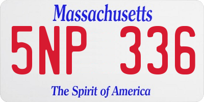MA license plate 5NP336