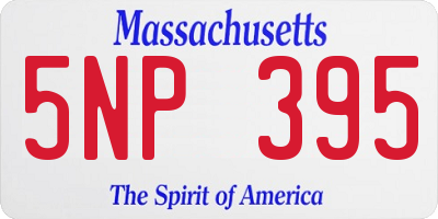 MA license plate 5NP395