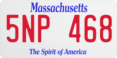 MA license plate 5NP468
