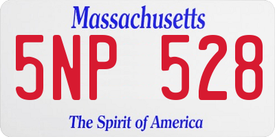 MA license plate 5NP528